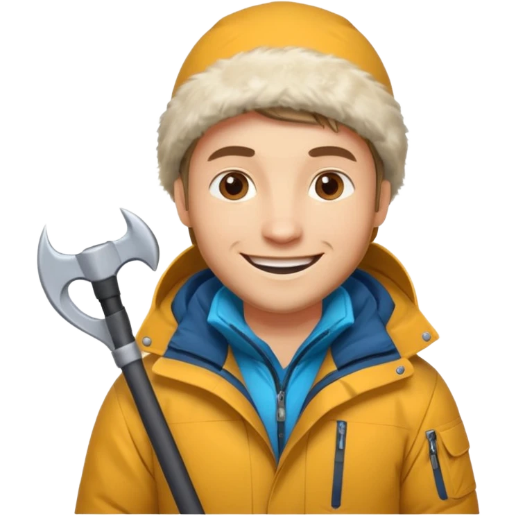 mountaineer with ice axe emoji