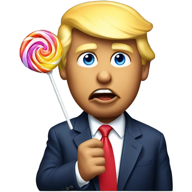 Donald trump sucking lollipop emoji
