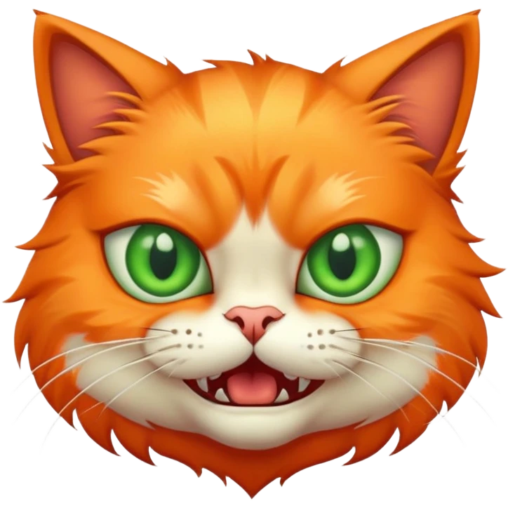 Freaky cat emoji