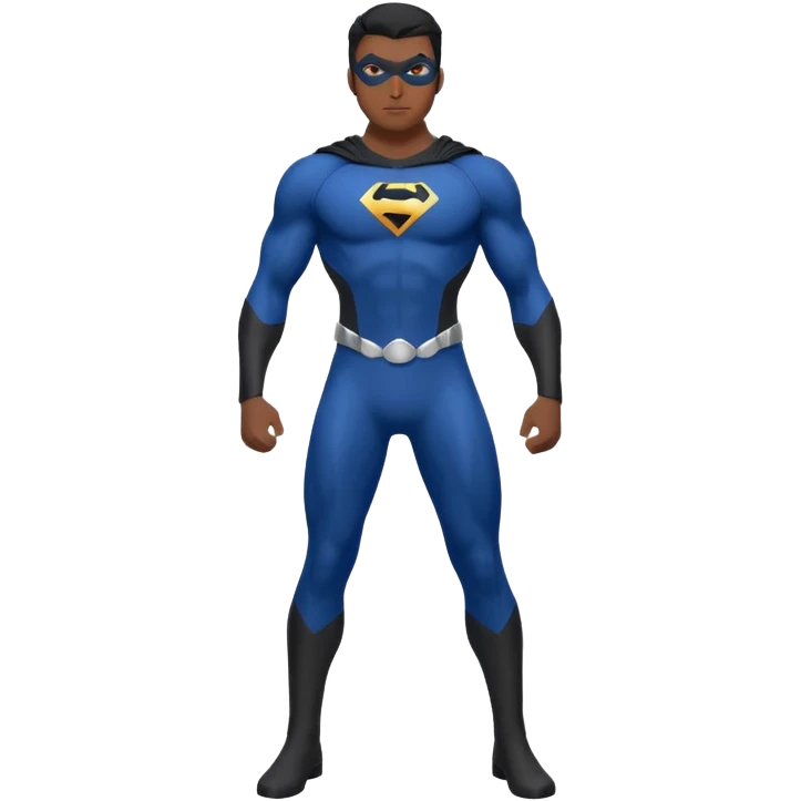 black superhero costume emoji