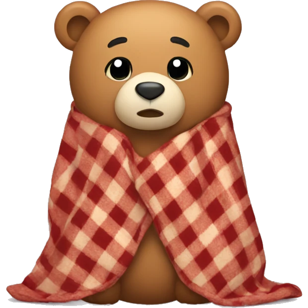 Bear with a blanket emoji