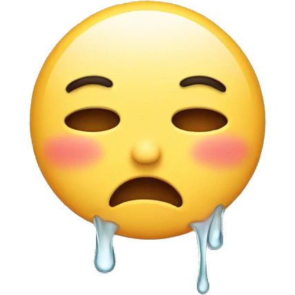 Cute crying face emoji