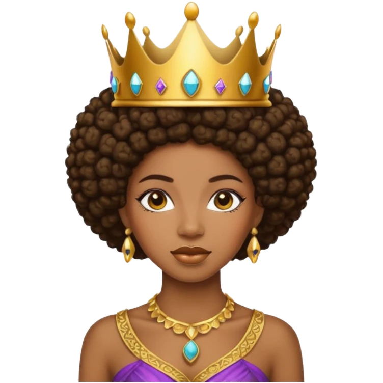 afro princess emoji