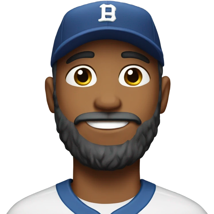 bearded boy in baseball cap emoji