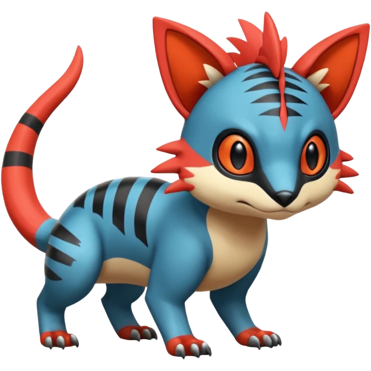  exotic tropical cyber-Sleuth-Litten-Linoone-Noibat-Fakémon-Pokémon-Vernid-creature emoji