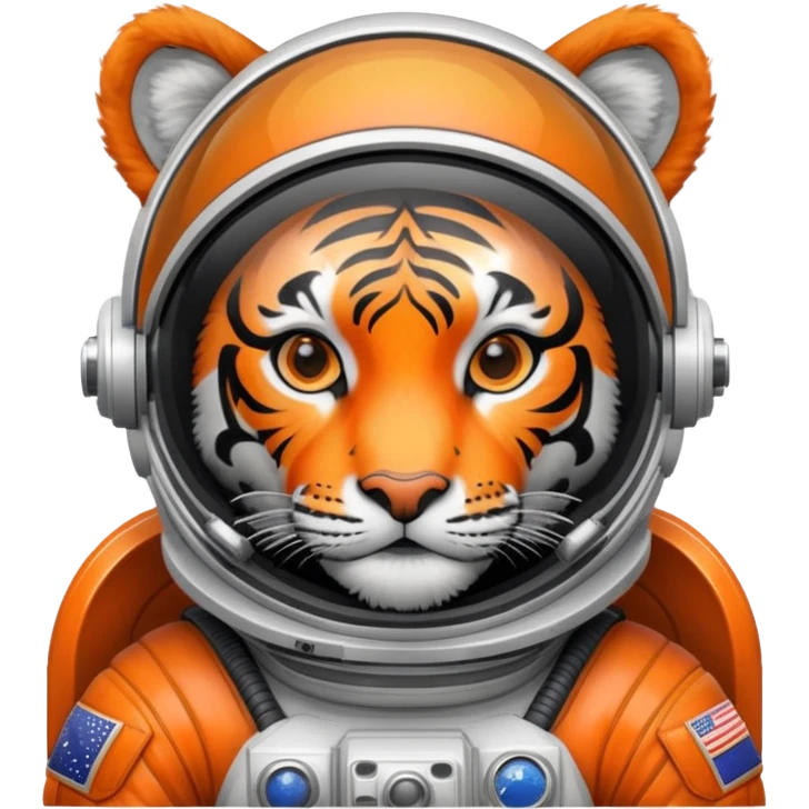 Tiger astronaut with spacesuit and helmet emoji
