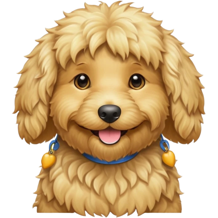 Golden doodle blonde dog emoji