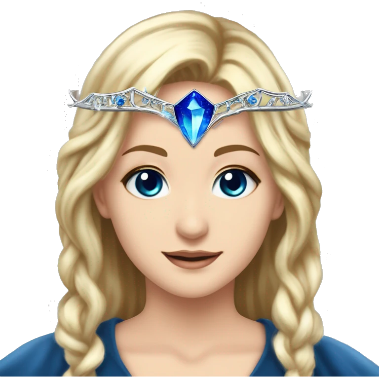 The Ravenclaw Diadem is a tiara-like object with a majestic design, made of gleaming silver and set with glittering blue gems. It is enchanted to enhance the wisdom and intellect of its wearer. Voldemort turned it into a Horcrux, embedding a fragment o emoji