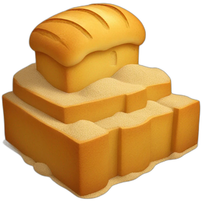 bread sand castle emoji