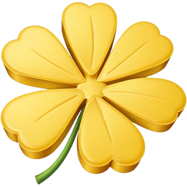 Butter in the shape of a four leaf clover emoji