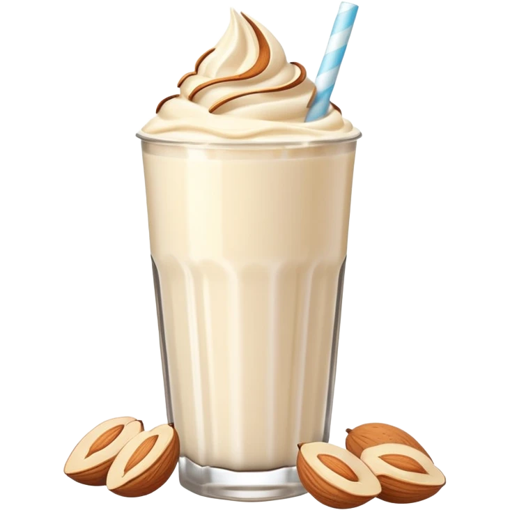 Almonds milkshake emoji