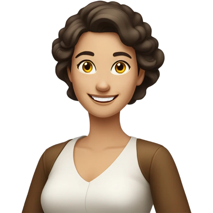 brunet lady humorous emoji
