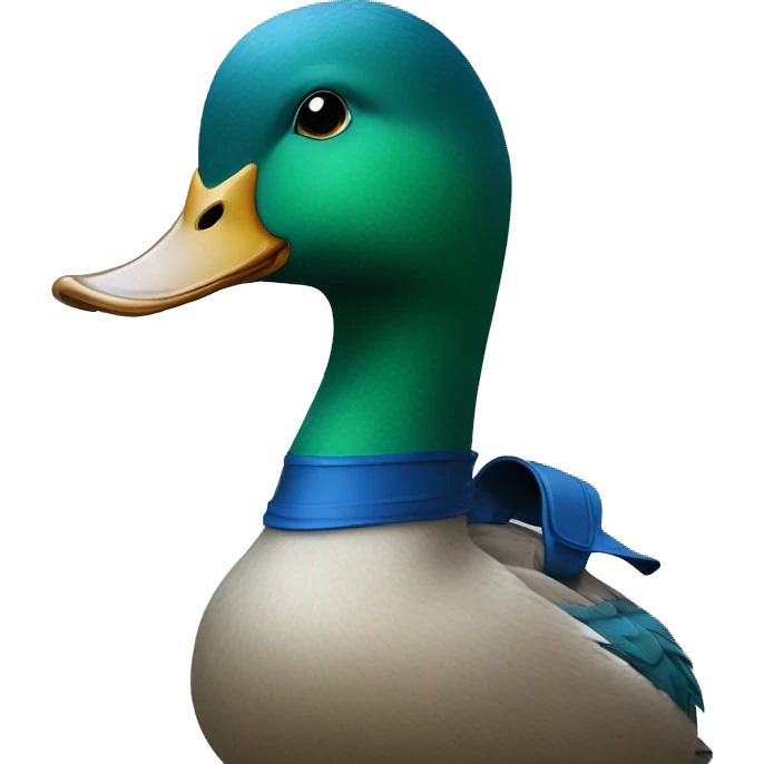 duck with a blue tank top emoji