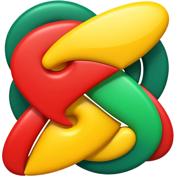 Green yellow and red emoji