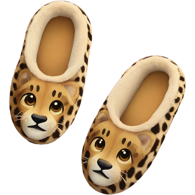 Cheetah slippers emoji