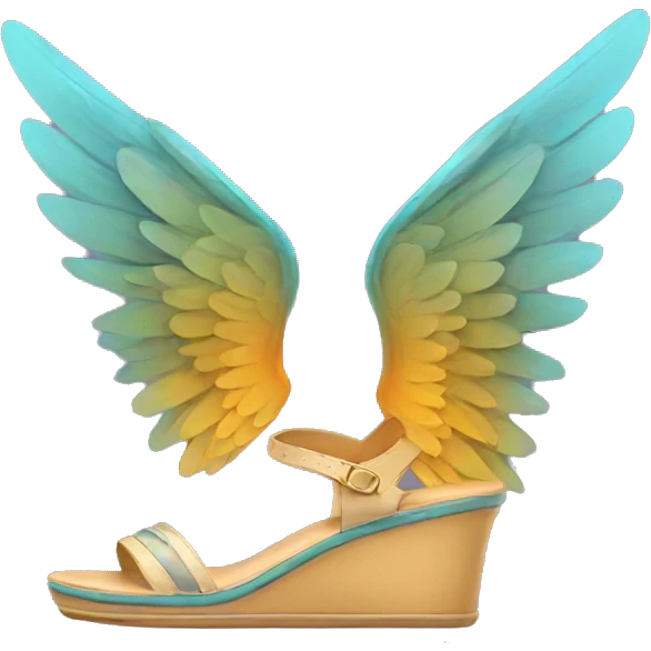 winged sandal emoji