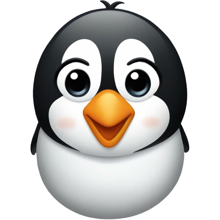 Penguin with a bow emoji