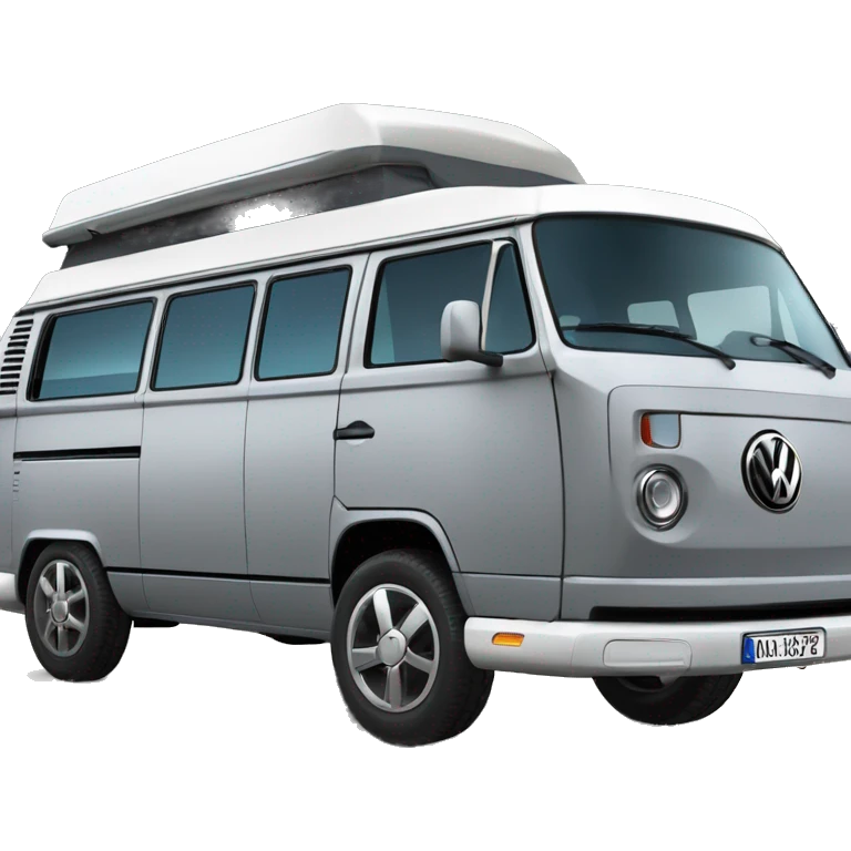 VW T5 Aufstelldach camping bus VW grey from left site emoji
