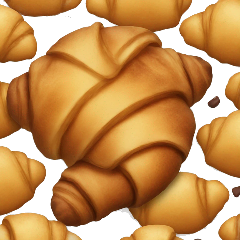 croissant with chocolate emoji