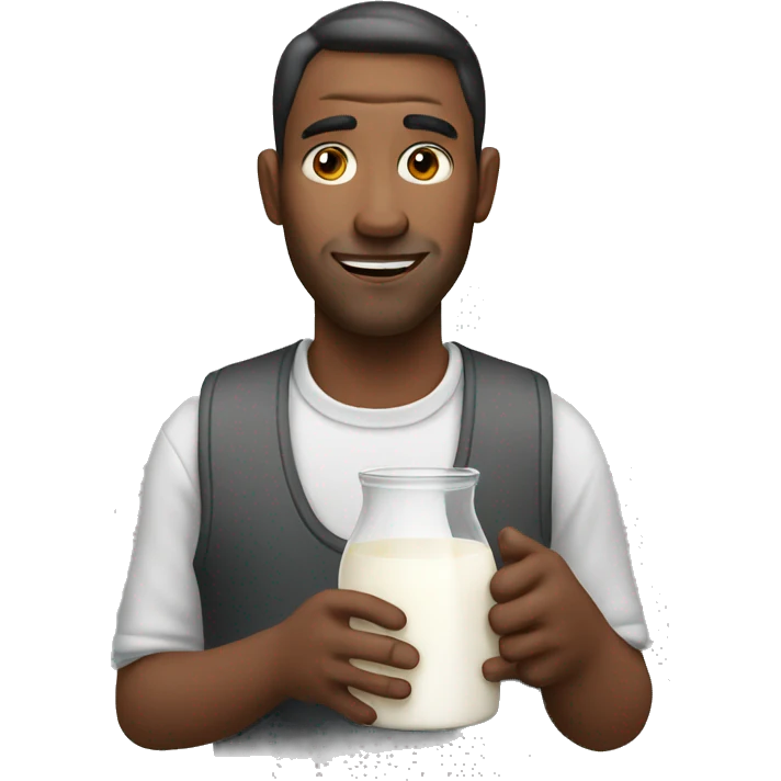 Man with milk emoji