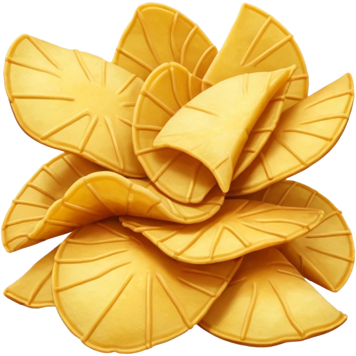 Create a Potato chips emoji in IOS style with transparent background that is 1024 x 1024 emoji