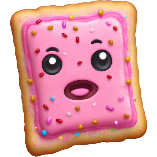 Realistic Pink poptart with glitter sprinkles emoji