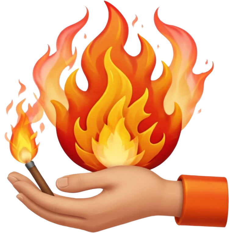 hand puts out fire emoji