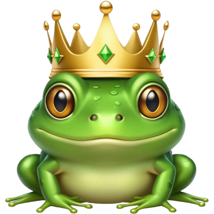 Frog wearing a crown  emoji