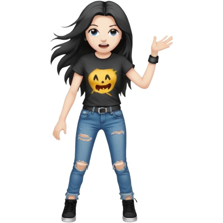 Girl rocking out  emoji