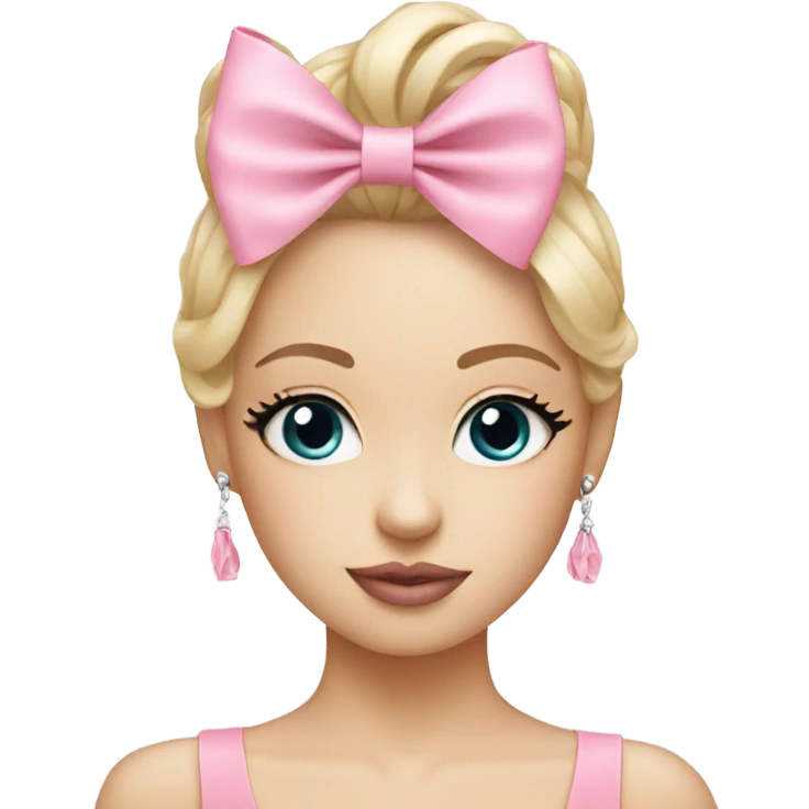 pink bow emoji with dior font  emoji