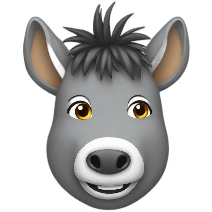 donkey with hair emoji