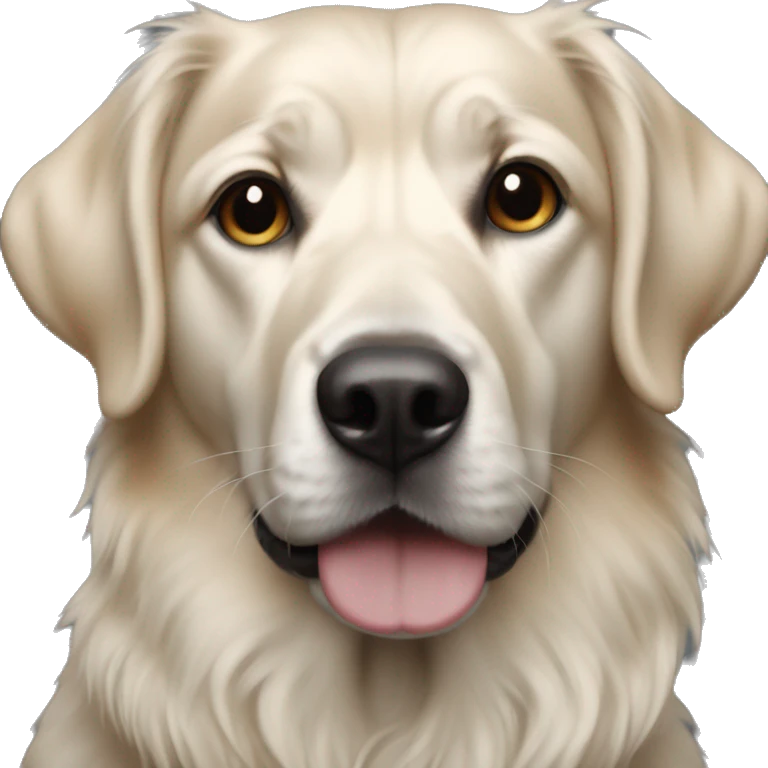realistic dog portrait focus emoji