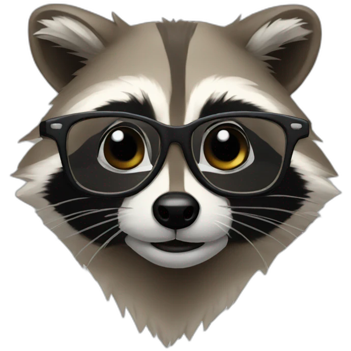 raccoon-with-glasses emoji