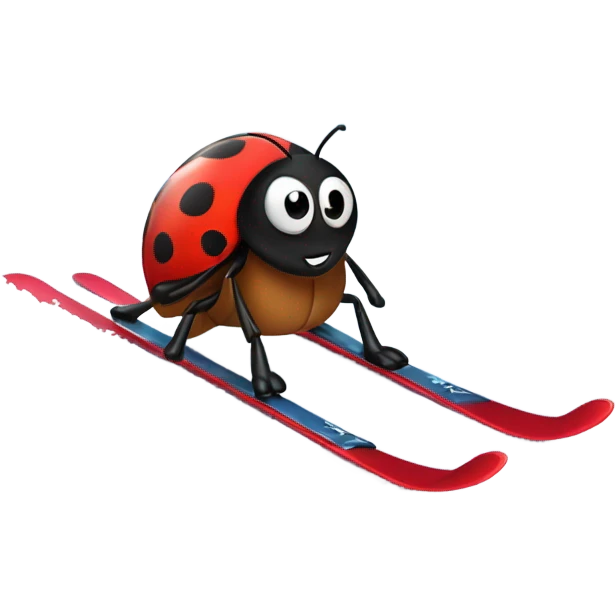 Ladybug skiing  emoji