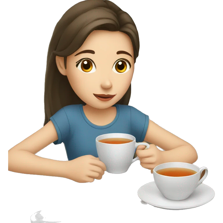 girl drinking tea emoji