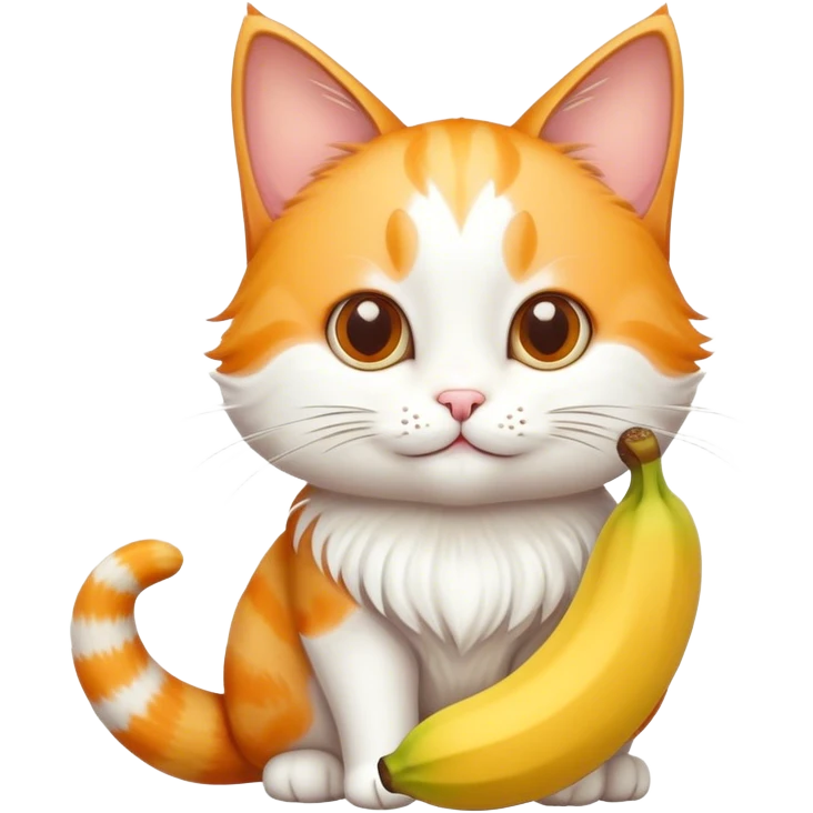 Cat and banana emoji