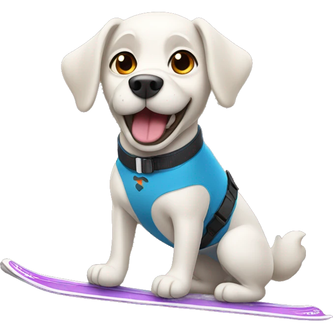 A dog on ski emoji