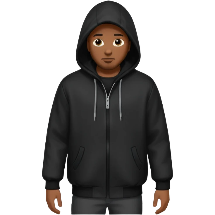 Hooded Street Walker black man  emoji