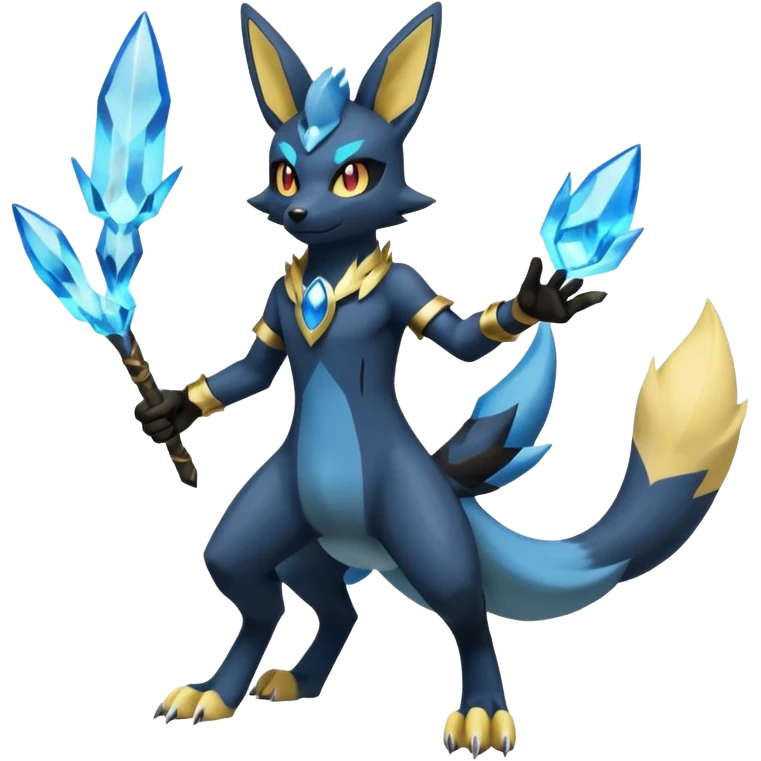 Umbreon-Lucario-Manectric-Zeraora-fusion, full body emoji
