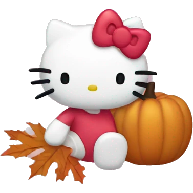 hello kitty fall themed emoji