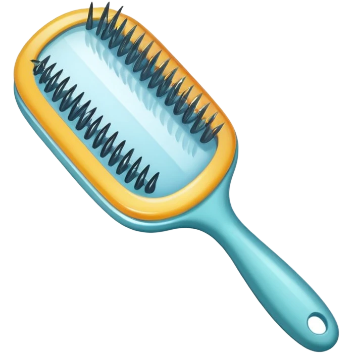 Realistic glass hair brush  emoji