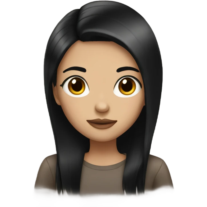 Alternative girl with black hair emoji