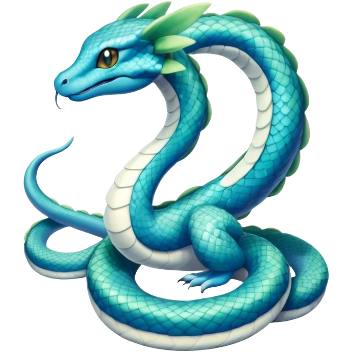 Seviper-Dragonair-Dratini-hybrid, full body, emoji