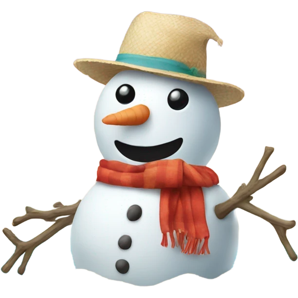 snowman in beach emoji