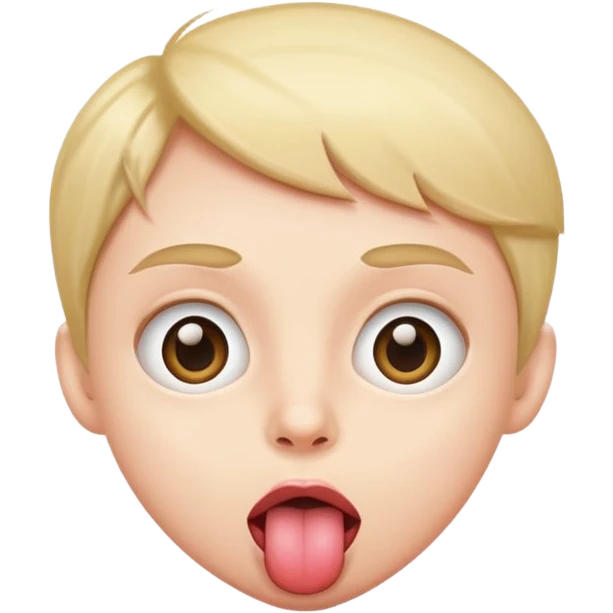 wide eyes tongue out  emoji