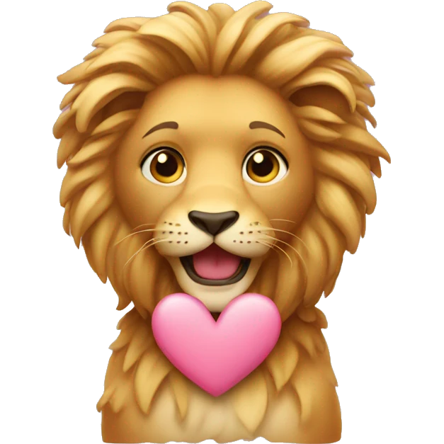 Heart with leo print emoji