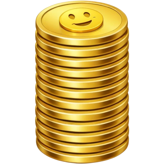 a stack of coins simple emoji style emoji