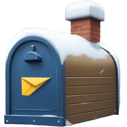 A mail box in snow  emoji
