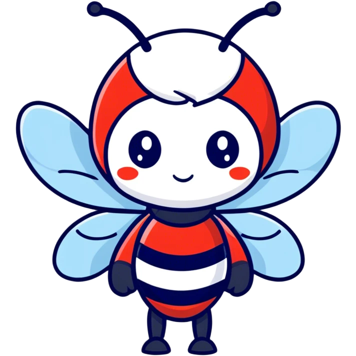 Female bee clip art red white blue patriotic emoji