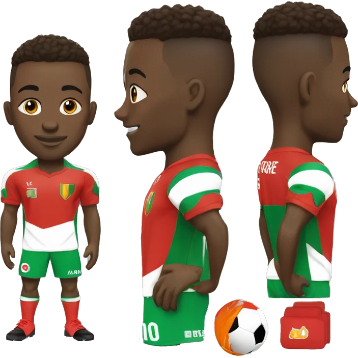 Ibrahim Traoré en maillot du Burkina Faso et sur un terrain de football  emoji
